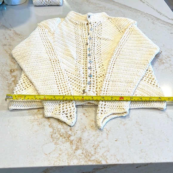 Hand crocheted tank and sweater !🤩🤩🤩 One of a kind from Newport Beach, Ca 💖 - Picture 7 of 8